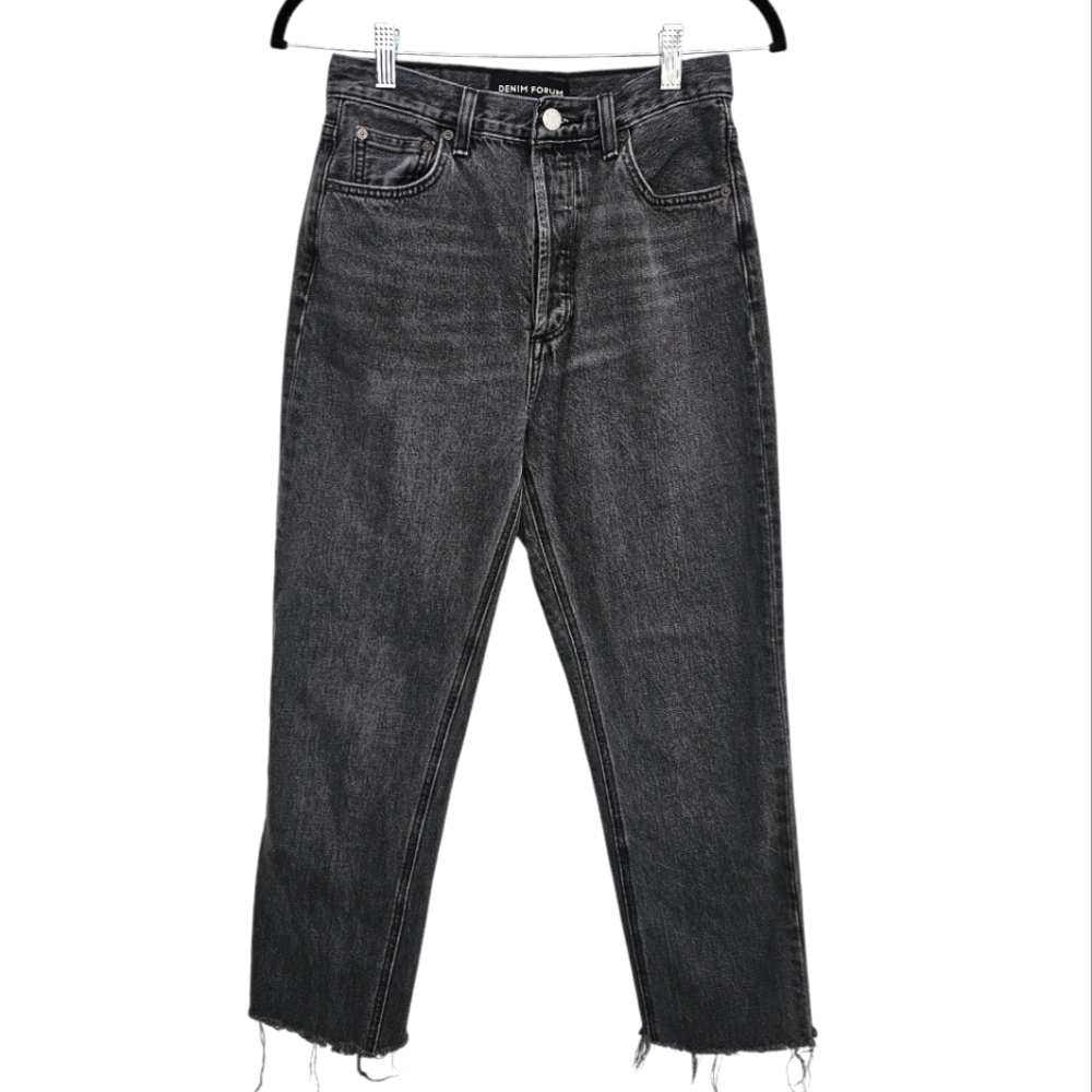 Denim Forum The Nina Stovepipe Black Denim Jeans Size 26